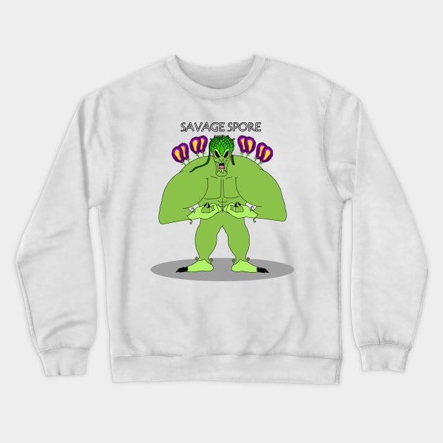 Adult Savage Spore Crewneck Sweatshirt by garciajey